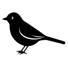 Warbler Silhouette Vector Ideal for Branding & Nature Art.