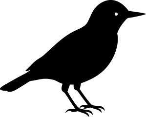 Download Warbler Silhouette Vector Icon Crisp & Professional.