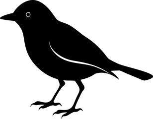 Download Warbler Silhouette Vector Icon Crisp & Professional.