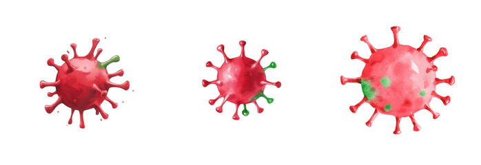 Colorful Virus Illustrations Representing Infectious Disease Concept