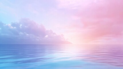 Pastel Dream Ocean Serenity Landscape Reflecting Tranquility