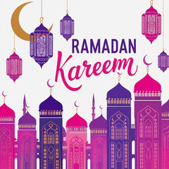 Fototapeta premium Illuminating Hearts: The Blessings of Ramadan