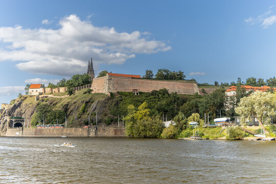 Basilica of St. Peter and St. Paul, neo-Gothic church in Vysehrad fortress in Prague.