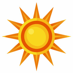 sun, summer, icon, illustration, vector, symbol, hot, sunny, sunlight, yellow, weather, light, heat, ray, orange, warm, design, bright, solar, shine, fire, sunshine, sign, sunset, sunbeam