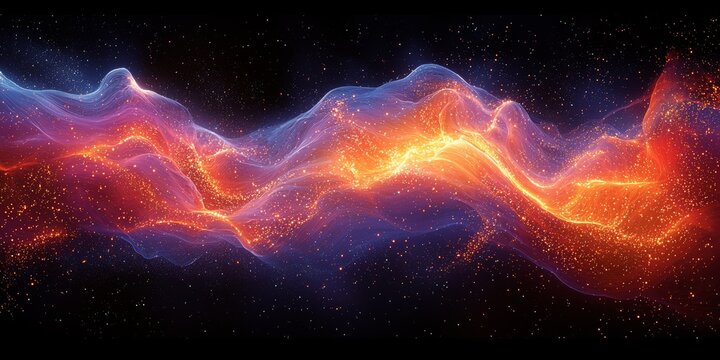 Luminous Qubit Flow: Artistic Representation of Quantum Computation
