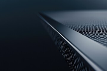 portrait of sleek aluminum roof gutter with mesh cover preventing leaf accumulation