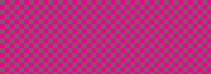 Pink and gray chess pattern. Checkerboard seamless vector illustration. Abstract checkered checkerboard for game. Grid geometric rectangle shape. 