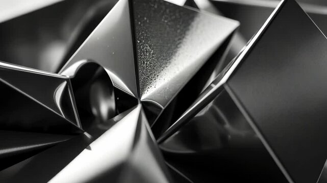 Abstract Black and White Geometric Composition: A Study in Light and Shadow