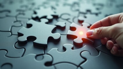 Fototapeta premium Dropped from team. Getting sacked. Dismissal concept. Dropping off puzzle piece