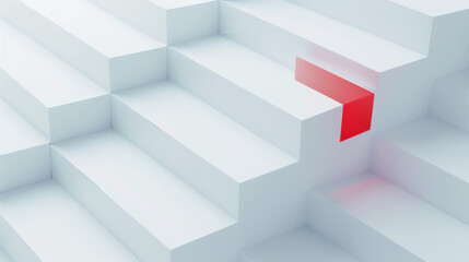 Obraz premium white staircase with red carpet