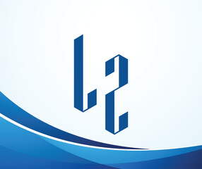 Fototapeta premium LZ letter logo design template elements. Modern abstract digital alphabet letter logo. Vector illustration. New Modern logo.