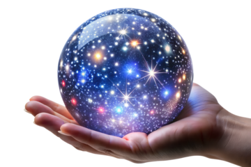 hand holding a christmas ball