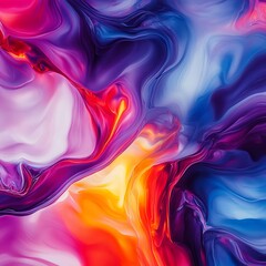 Fototapeta premium Lively abstract art with vibrant color flow designs