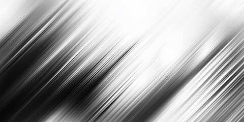 Monochrome speed effect, abstract black and white light streaks with fast motion blur
