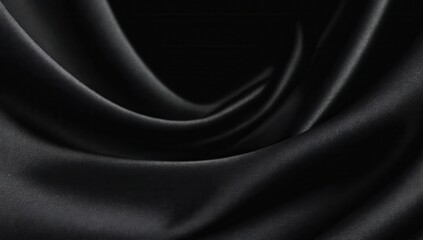 Obraz premium Elegant black satin with delicate highlights and a soft luxurious feel. Ideal for premium branding and stylish backgrounds