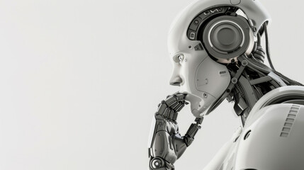 Fototapeta premium ai robot thinking