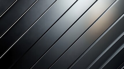 Fototapeta premium Sleek abstract metallic surface with diagonal lines and reflective finish