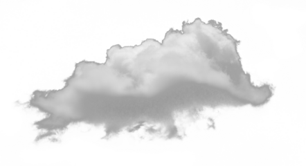 A single fluffy white cloud floats cutout on the background and texture.