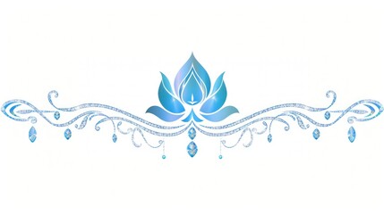Naklejka premium Lotus divider ornament pattern accessories creativity.