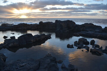 sunset over the sea