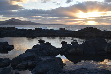 sunset over the sea