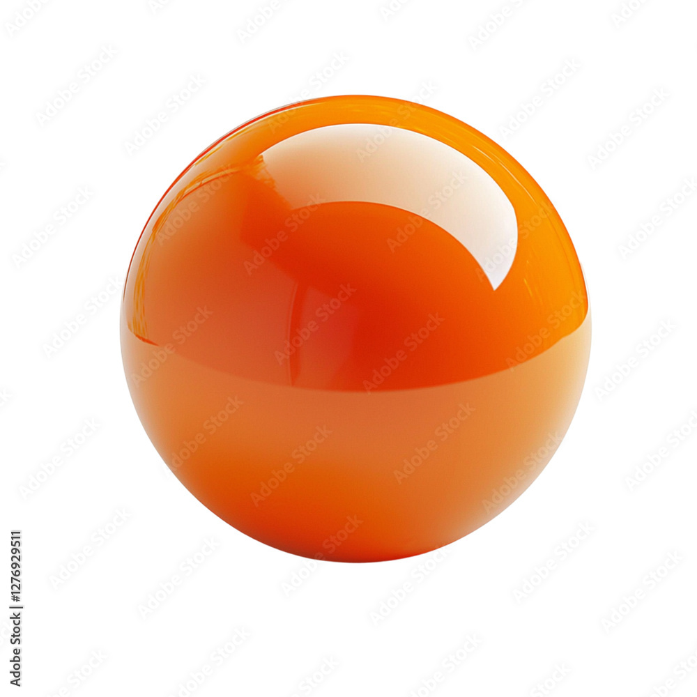 Fototapete shiny orange sphere abstract background digital art graphic design element 3d red ball color shape ,