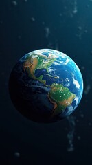 Fototapeta premium The Earth in Space with Shadows