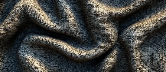 Close-up View of Draped Dark Fabric