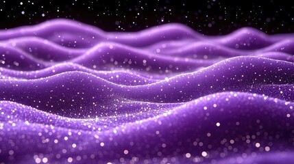 Purple Glitter Waves: Abstract Motion Background