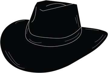 the illustration of the cowboy hat in 1800 or 1990.