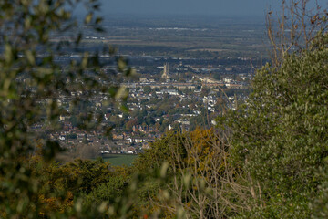 A view from Leckhampton hill looking towards Cheltenham, United Kingdom