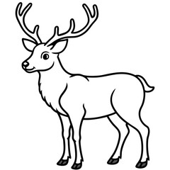 Fototapeta premium deer silhouette vector