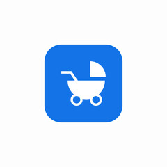 infant crib icon sign vector