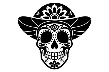 Fototapeta premium Skull (Calavera) Art: Mexican Day of the Dead and Cultural Decor