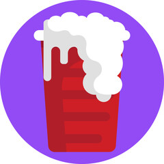 A frosty mug of beer, representing the classic beverage served at Oktoberfest celebrations.