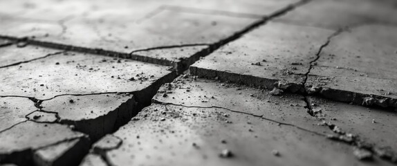 Obraz premium Concrete surface texture featuring cracks and imperfections suitable for background use.