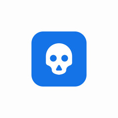 skull danger icon sign vector