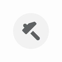 tool usage hammer icon sign vector