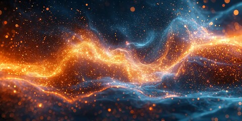 Obraz premium The Invisible Bond: Quantum Entanglement Across Space 