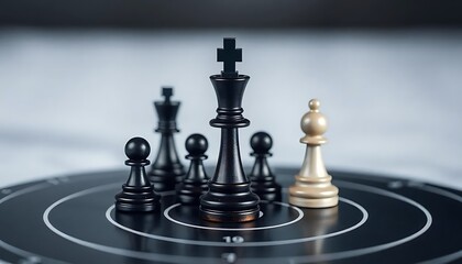 A Marketing Strategy Chess Pieces A Target Board