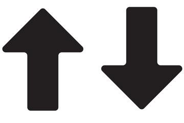 Up and down arrow. Up and down arrow vector design. symbol of black up and down arrow icons.