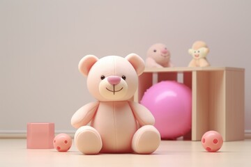 Teddy bear toy cartoon representation.