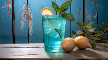 still life with a glass of lemonade