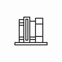 book shelf icon sign vector