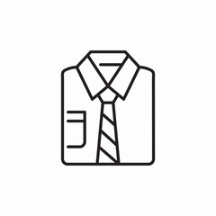 button up necktie icon sign vector