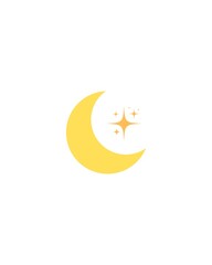 A Yellow crescent design for Ramadan