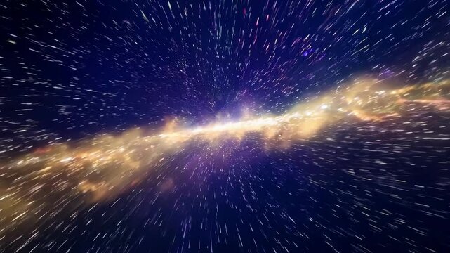 Discover the vastness of space as colorful stars and distant galaxies come together in a mesmerizing cosmic journey. Experience the wonders of the universe in a captivating display.