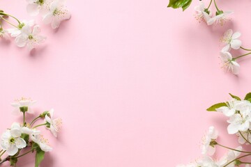 Fresh flowers on a color background. Spring background