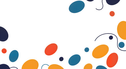 Abstract design with colorful dots on white background