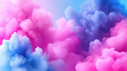 Fototapeta premium Vibrant Pink & Blue Cloudscape: Abstract Dreamy Art